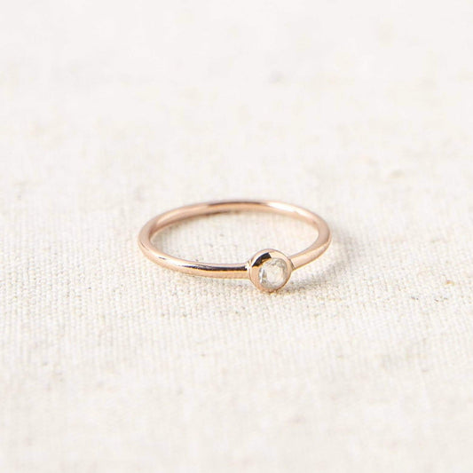 Clear Quartz Rose Gold Ring by Tiny Rituals