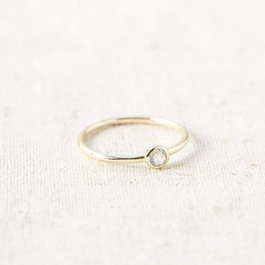 Labradorite Gold Ring by Tiny Rituals