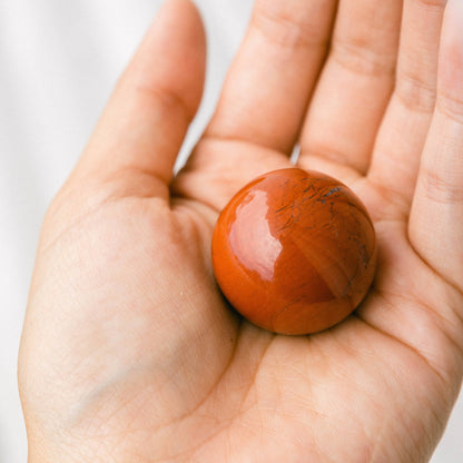 Red Jasper Sphere with Tripod by Tiny Rituals