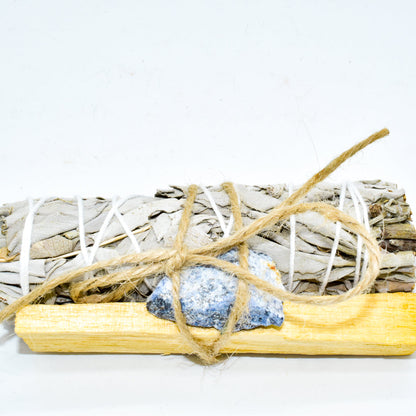 Palo Santo, Sage & Crystal Smudging Bundle by Whyte Quartz