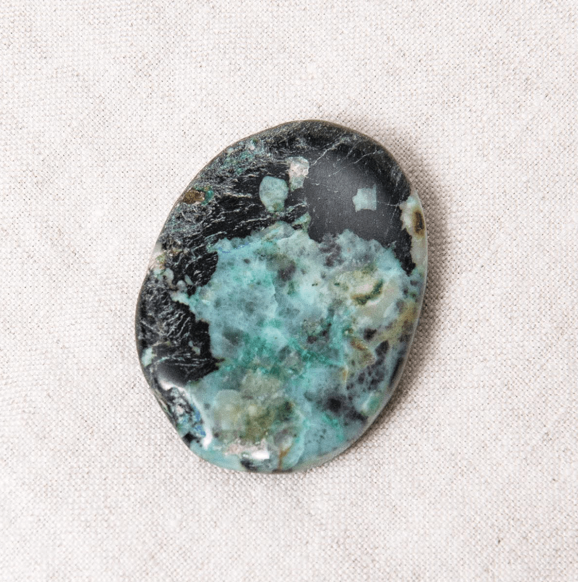 Chrysocolla Worry Stone by Tiny Rituals