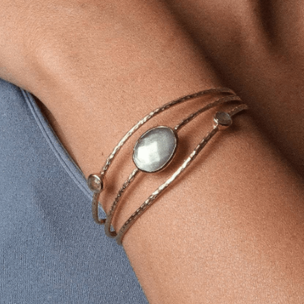 Labradorite Golden or Silver Bracelet by Tiny Rituals