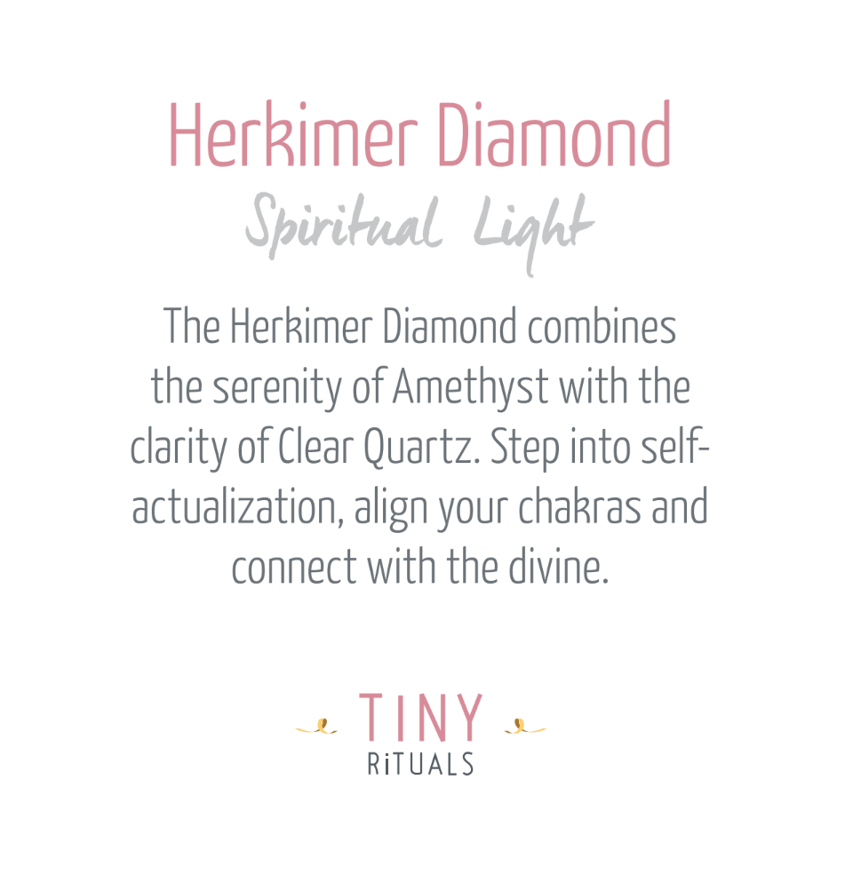 Herkimer Diamond Silver or Gold Ring by Tiny Rituals