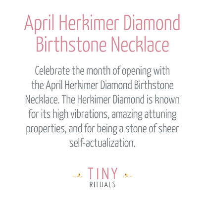 April Herkimer Diamond Birthstone Necklace by Tiny Rituals