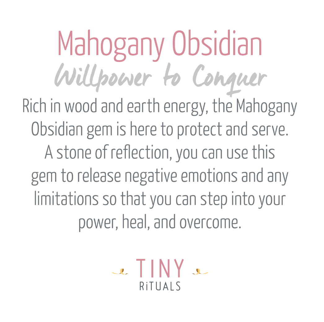 Mahogany Obsidian Energy Bracelet by Tiny Rituals