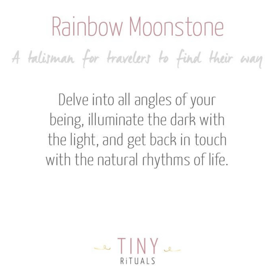 Rainbow Moonstone Silver, Gold or Rose Gold Ring by Tiny Rituals