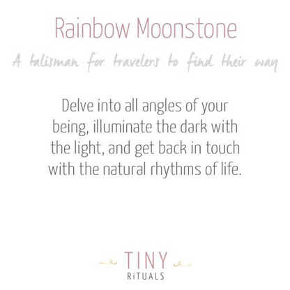 Rainbow Moonstone Silver, Gold or Rose Gold Ring by Tiny Rituals