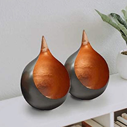 Copper and Black Tea-Light Candle Holders by Decozen