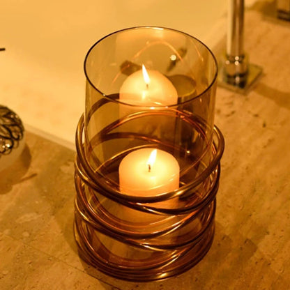 Swirl Design Candle Holder - Large by Decozen