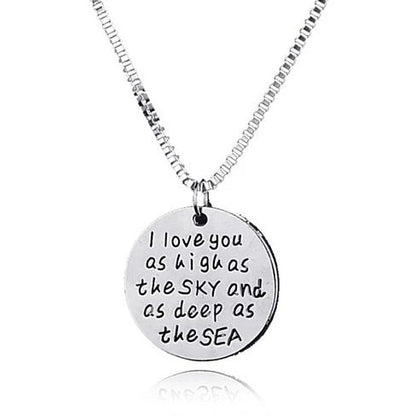 Sky High And Sea Deep Love Quote Collection Necklace by VistaShops