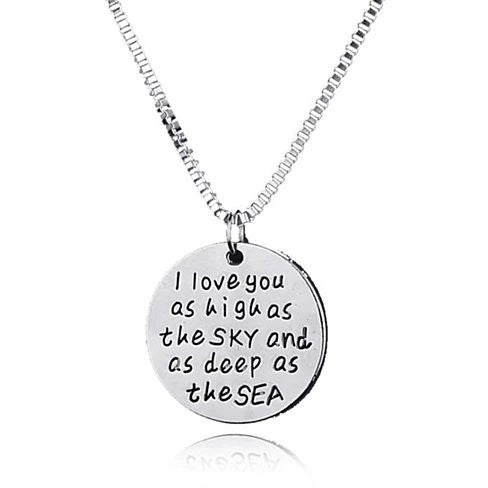 Sky High And Sea Deep Love Quote Collection Necklace by VistaShops