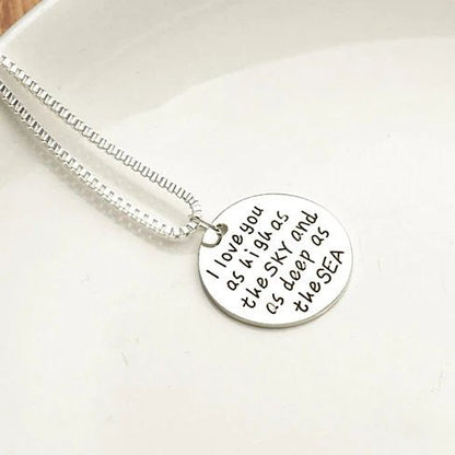 Sky High And Sea Deep Love Quote Collection Necklace by VistaShops