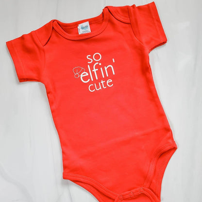 So Elfin' Cute Unisex One Piece Christmas Outfit for Baby by Salt and Sparkle