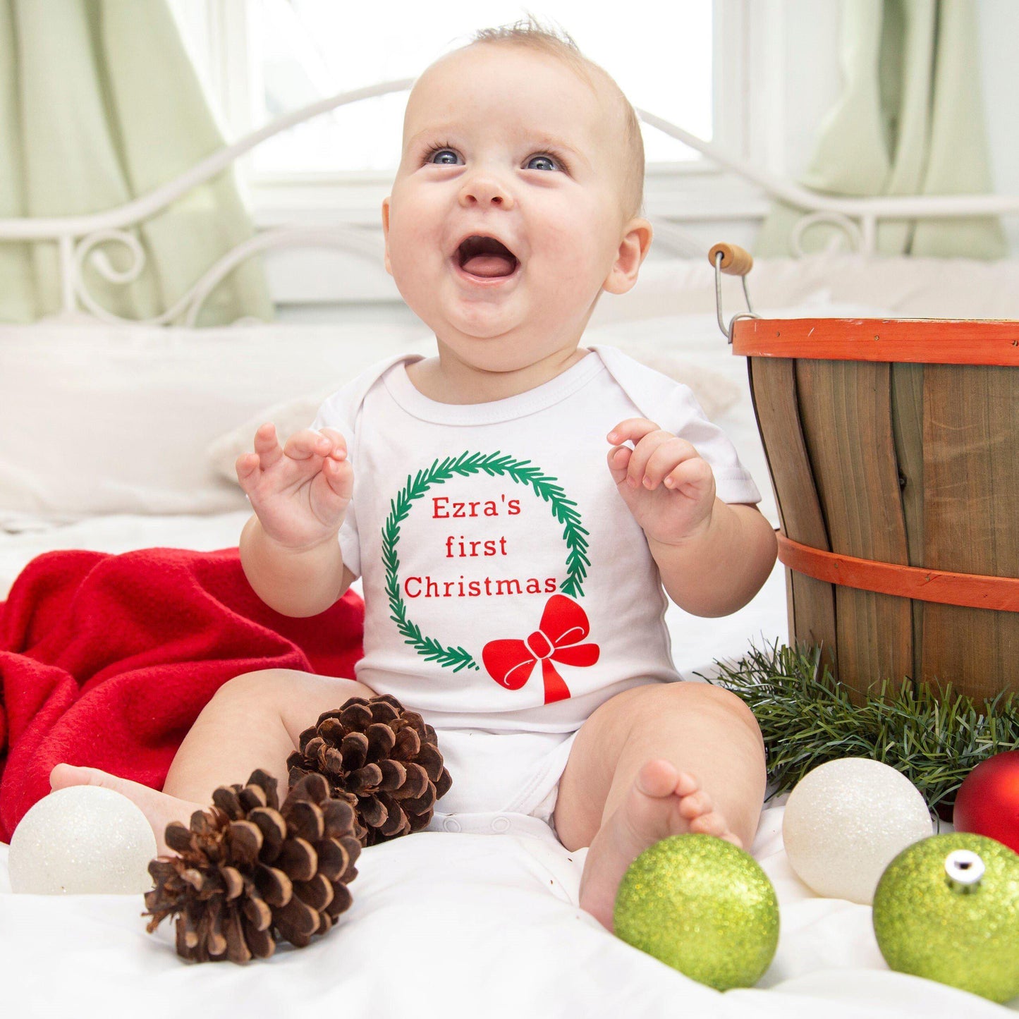 So Elfin' Cute Unisex One Piece Christmas Outfit for Baby by Salt and Sparkle