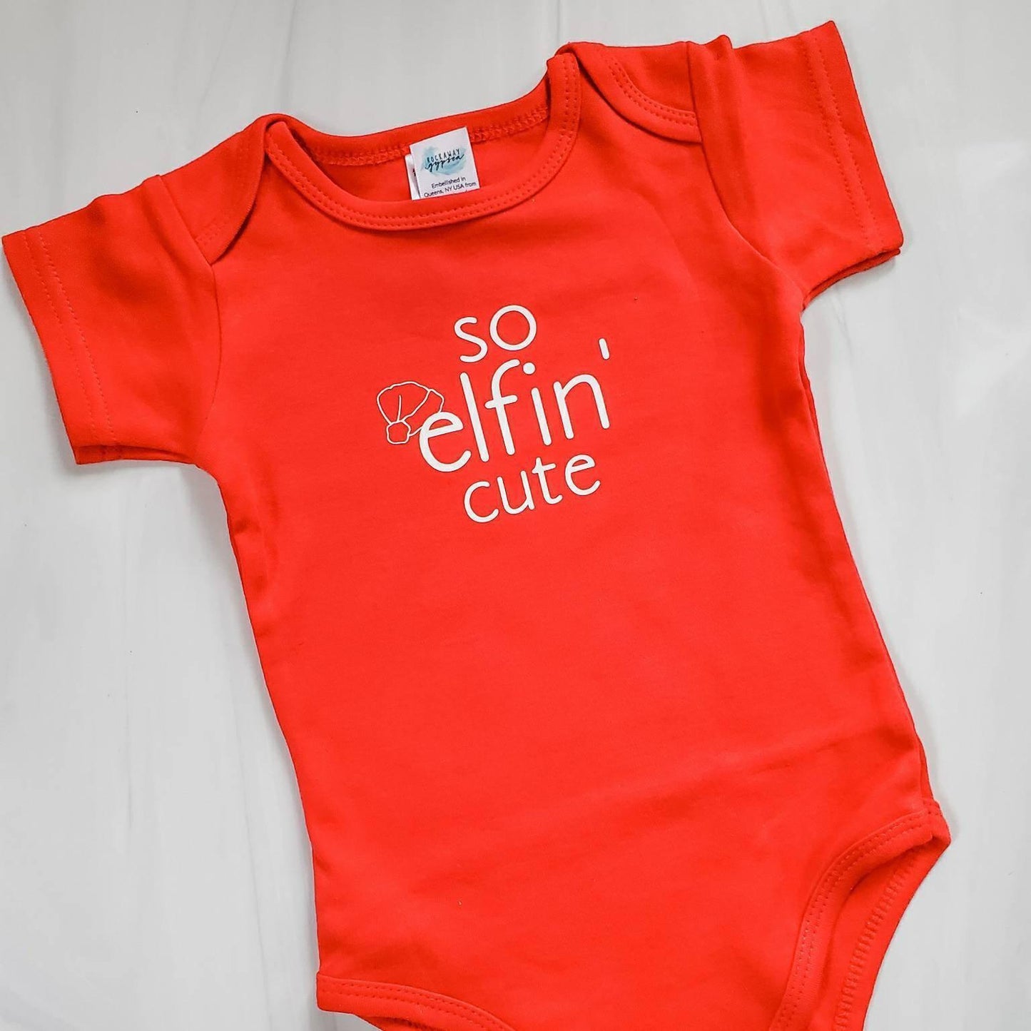 So Elfin' Cute Unisex One Piece Christmas Outfit for Baby by Salt and Sparkle