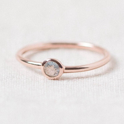 Rainbow Moonstone Silver, Gold or Rose Gold Ring by Tiny Rituals