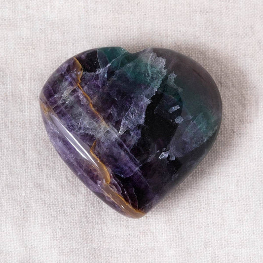 Purple Rainbow Fluorite Heart by Tiny Rituals