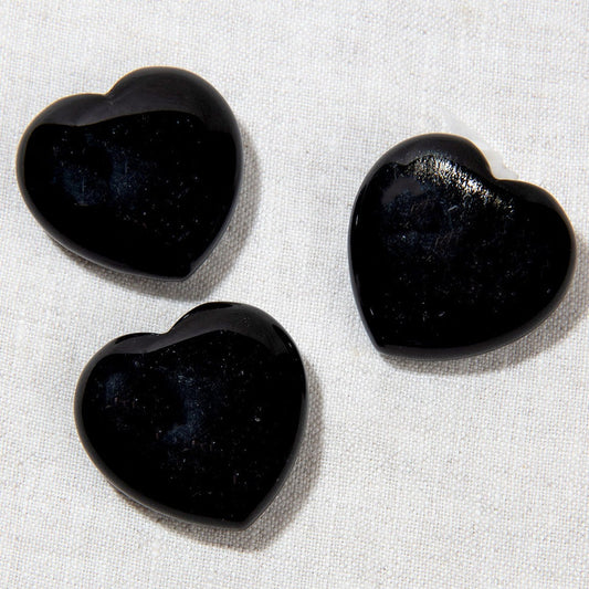 Black Obsidian Mini Heart Set by Tiny Rituals