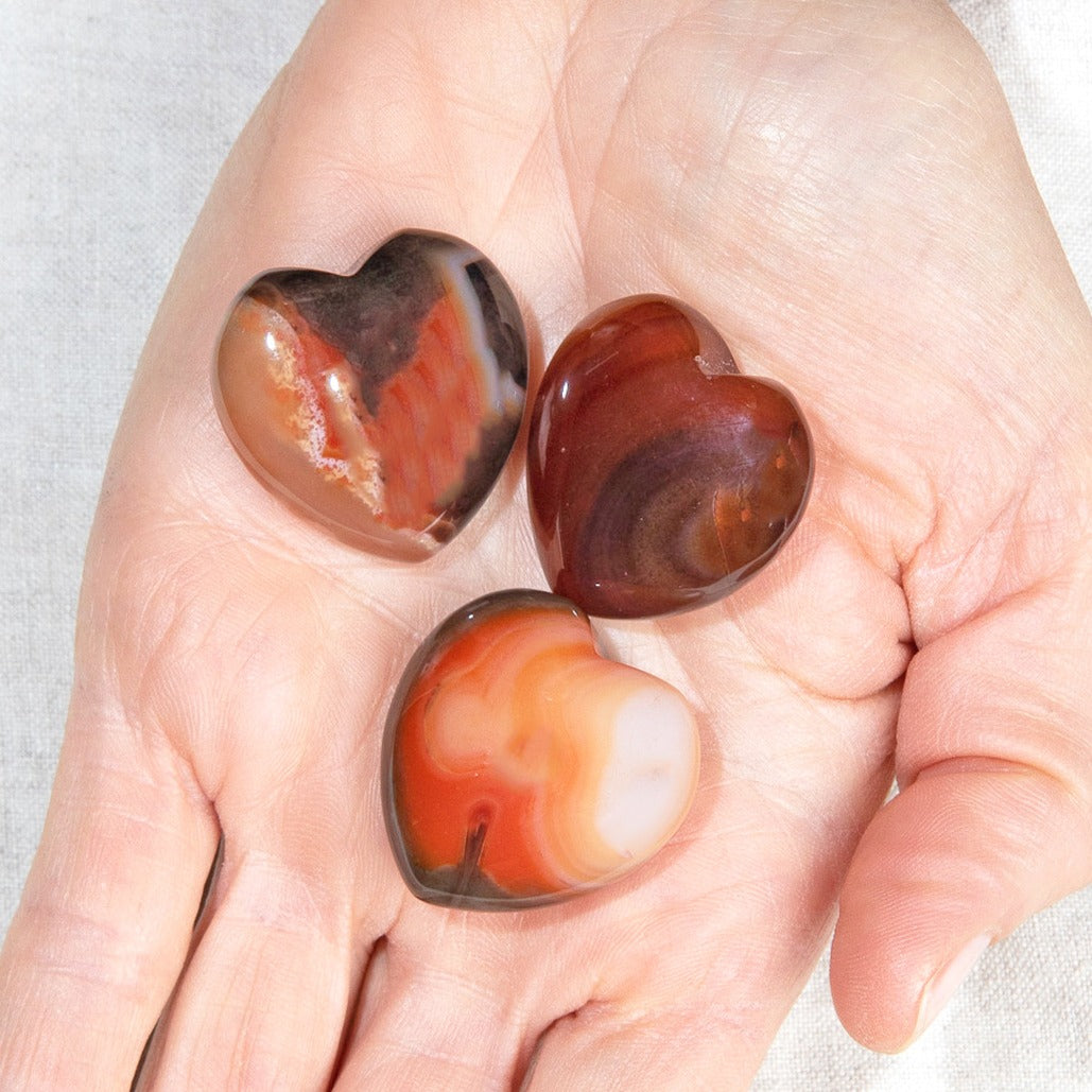 Carnelian Mini Heart Set by Tiny Rituals