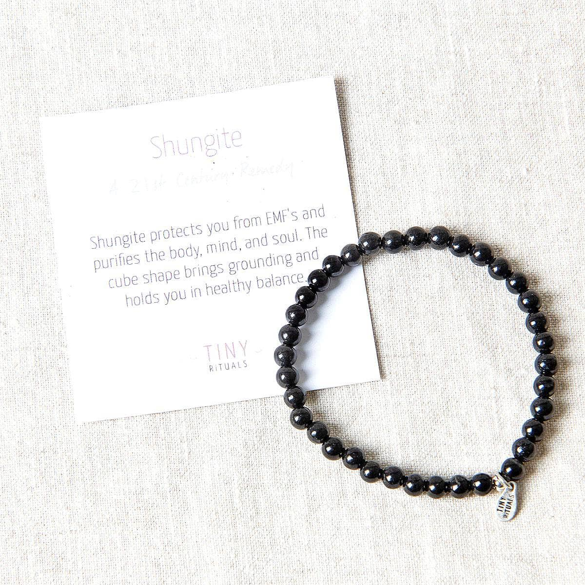 Shungite Energy Bracelet by Tiny Rituals