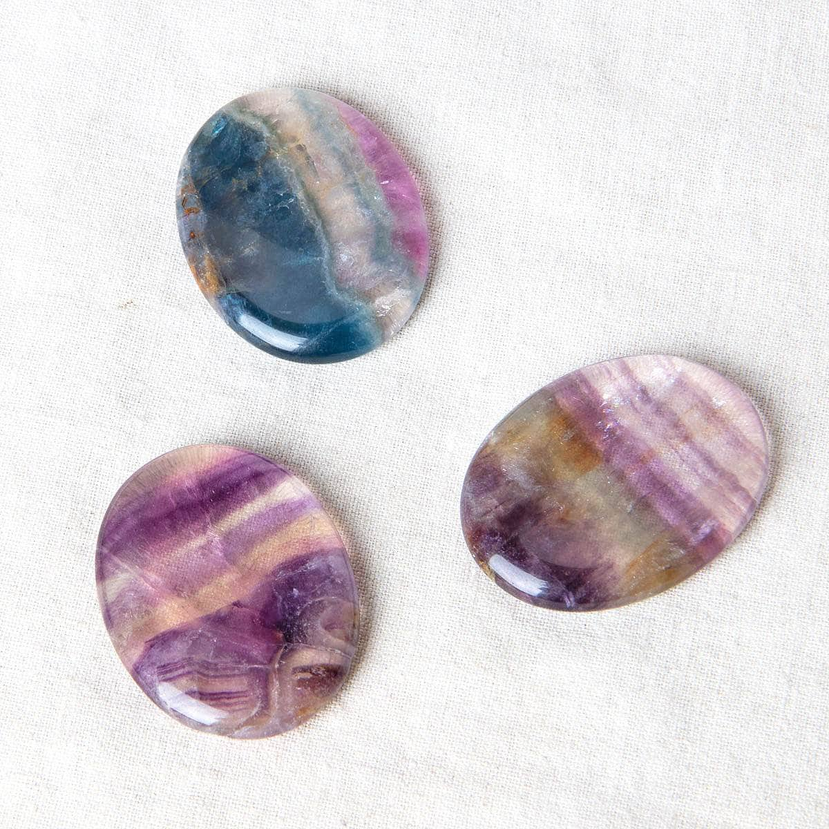 Rainbow Fluorite Worry Stone by Tiny Rituals