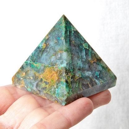 Chrysocolla Pyramid by Tiny Rituals