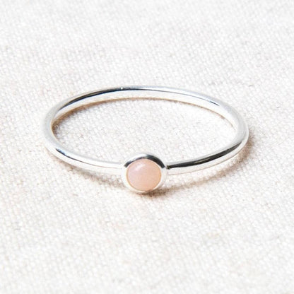 Pink Opal Silver or Gold Ring by Tiny Rituals