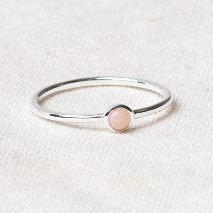 Pink Opal Silver or Gold Ring by Tiny Rituals