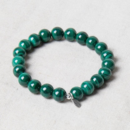 Genuine Real Malachite Energy Bracelet 8mm by Tiny Rituals