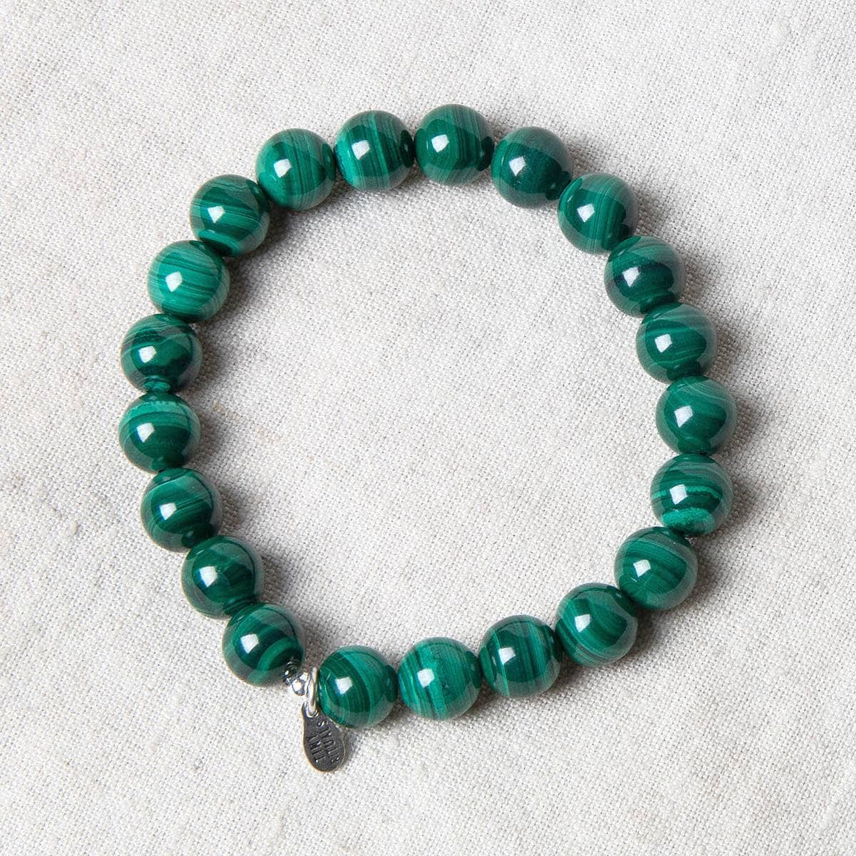 Genuine Real Malachite Energy Bracelet 8mm by Tiny Rituals