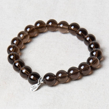 Smoky Quartz Energy Bracelet 8mm by Tiny Rituals