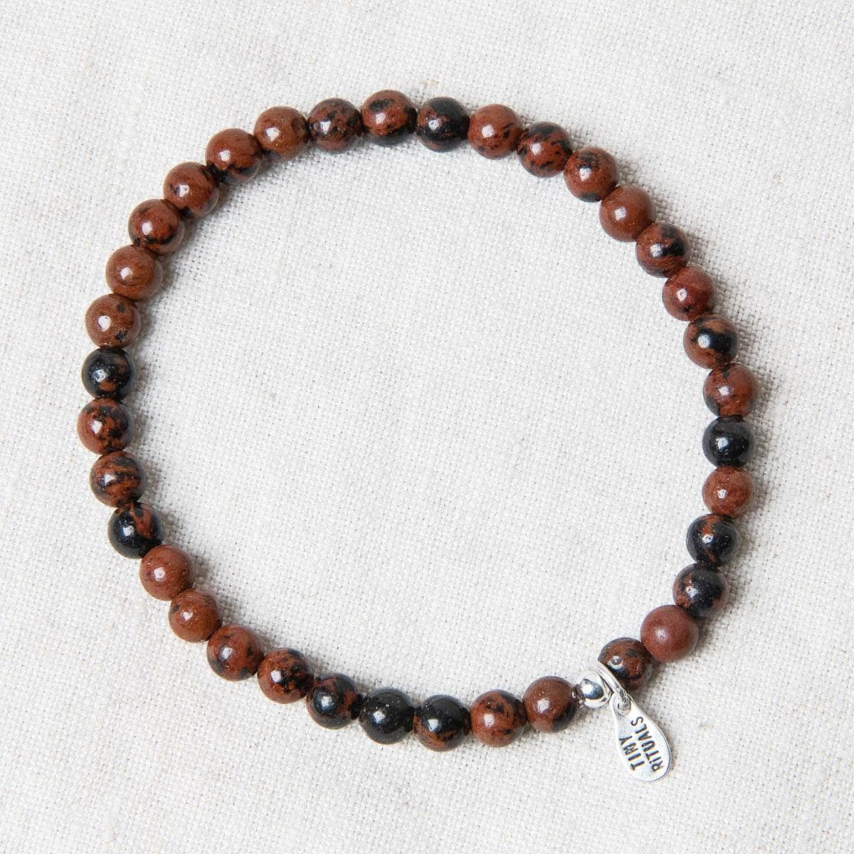 Mahogany Obsidian Energy Bracelet by Tiny Rituals