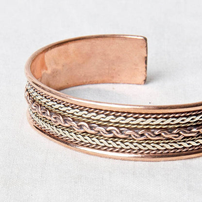 Tibetan Handcrafted Twisted Copper Healing Bracelet by Tiny Rituals