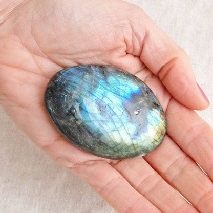 Labradorite Blue Flame Palm Stone by Tiny Rituals