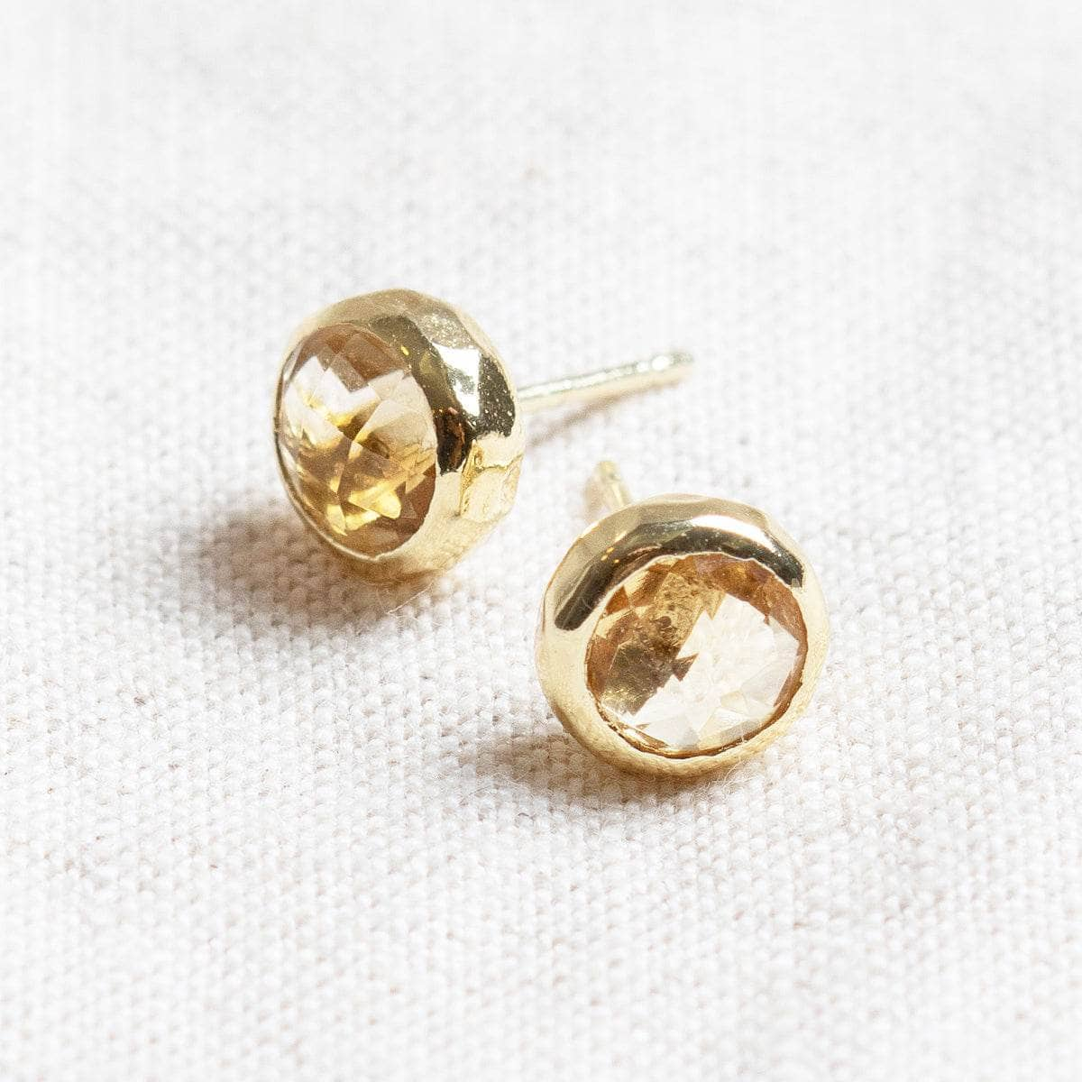 Citrine Silver or Gold Stud Earrings by Tiny Rituals