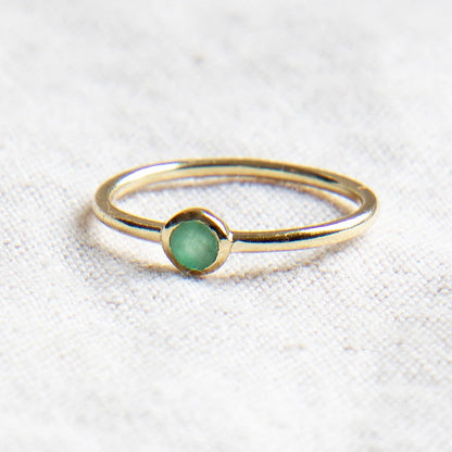 Emerald Silver or Gold  Ring by Tiny Rituals