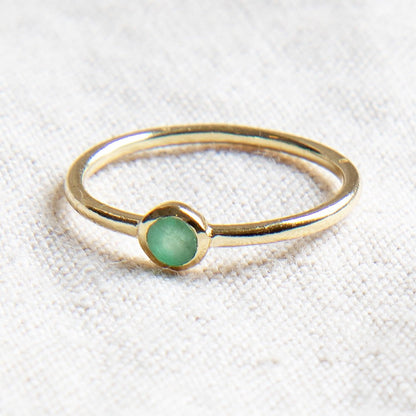 Emerald Silver or Gold  Ring by Tiny Rituals