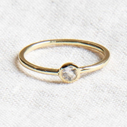 Herkimer Diamond Silver or Gold Ring by Tiny Rituals