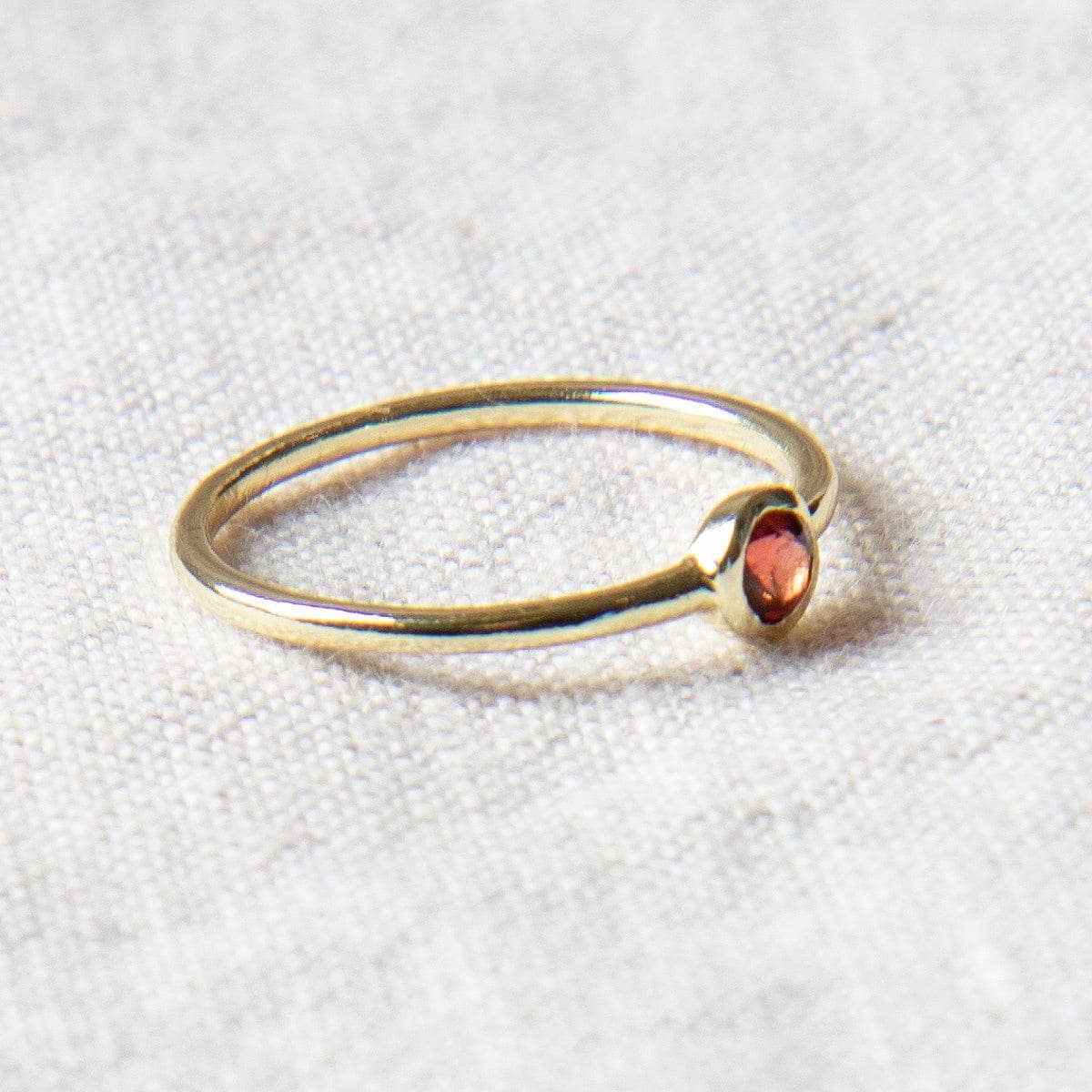 Garnet Silver or Gold Ring by Tiny Rituals