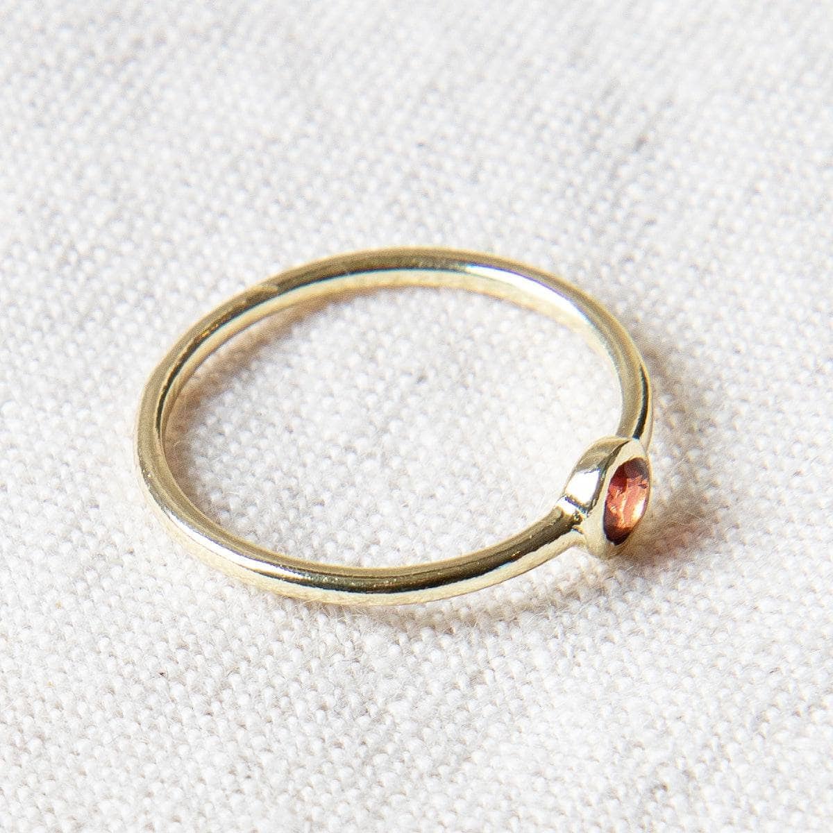 Garnet Silver or Gold Ring by Tiny Rituals