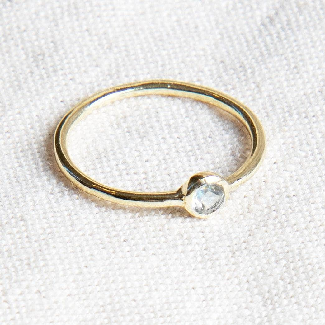 Blue Topaz Silver or Gold  Ring by Tiny Rituals