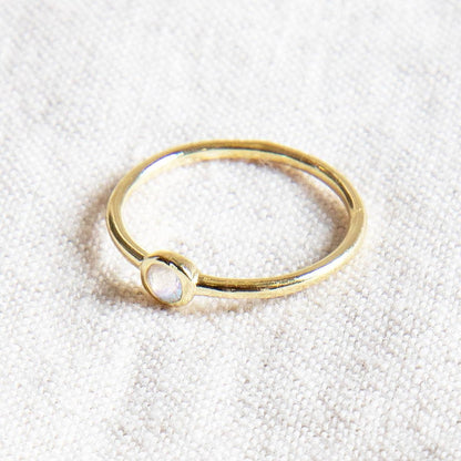 Rainbow Moonstone Silver, Gold or Rose Gold Ring by Tiny Rituals