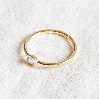 Rainbow Moonstone Silver, Gold or Rose Gold Ring by Tiny Rituals