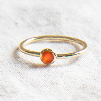 Carnelian Silver or Gold Ring by Tiny Rituals