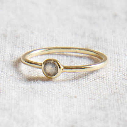 Labradorite Silver or Gold Ring by Tiny Rituals