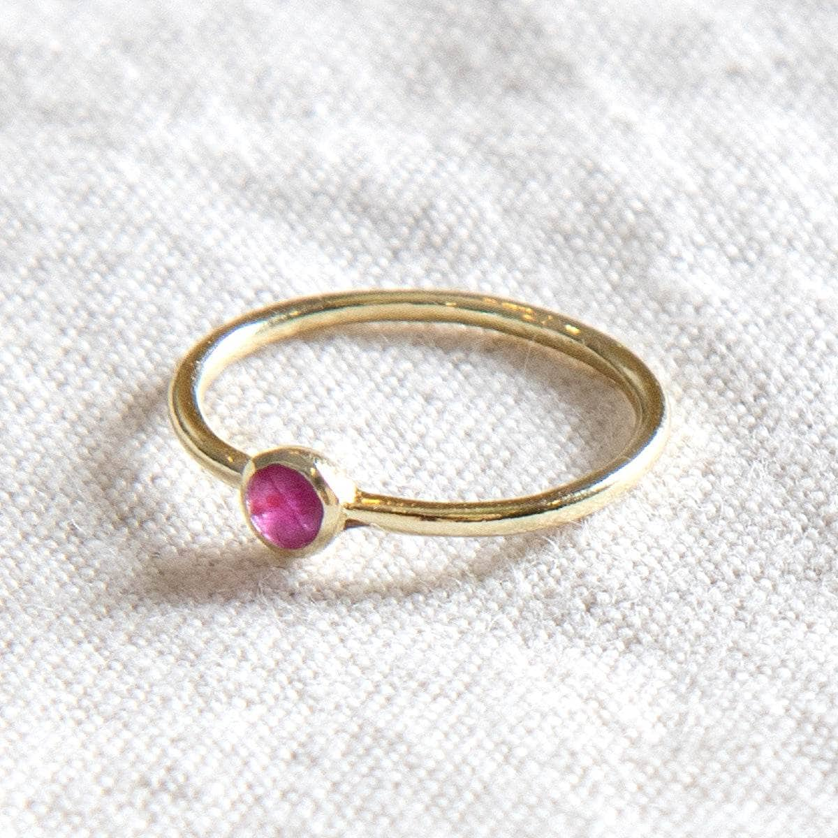 Ruby Silver or Gold Ring by Tiny Rituals