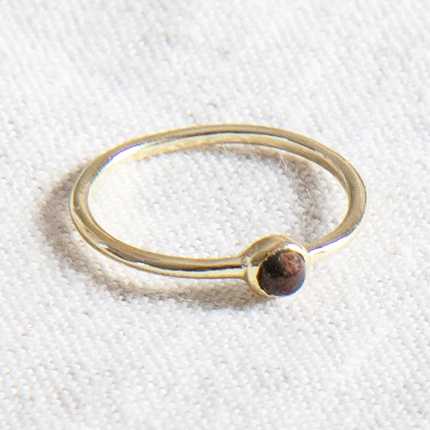 Bloodstone Silver or Gold Ring by Tiny Rituals