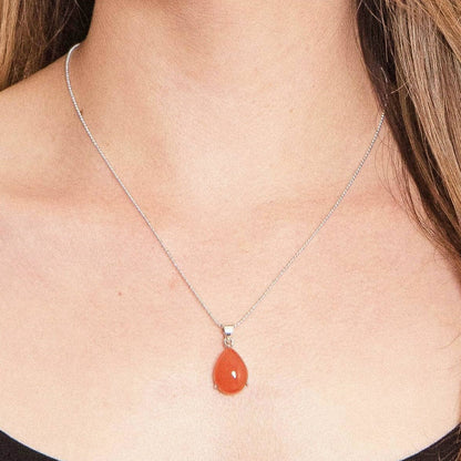 Carnelian Mini Pendant Necklace by Tiny Rituals