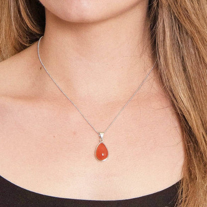 Carnelian Mini Pendant Necklace by Tiny Rituals