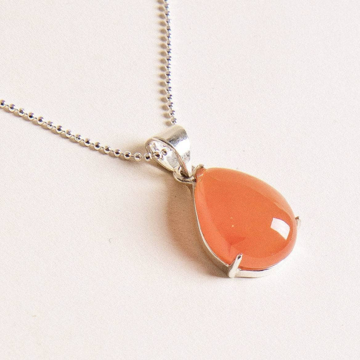 Carnelian Mini Pendant Necklace by Tiny Rituals